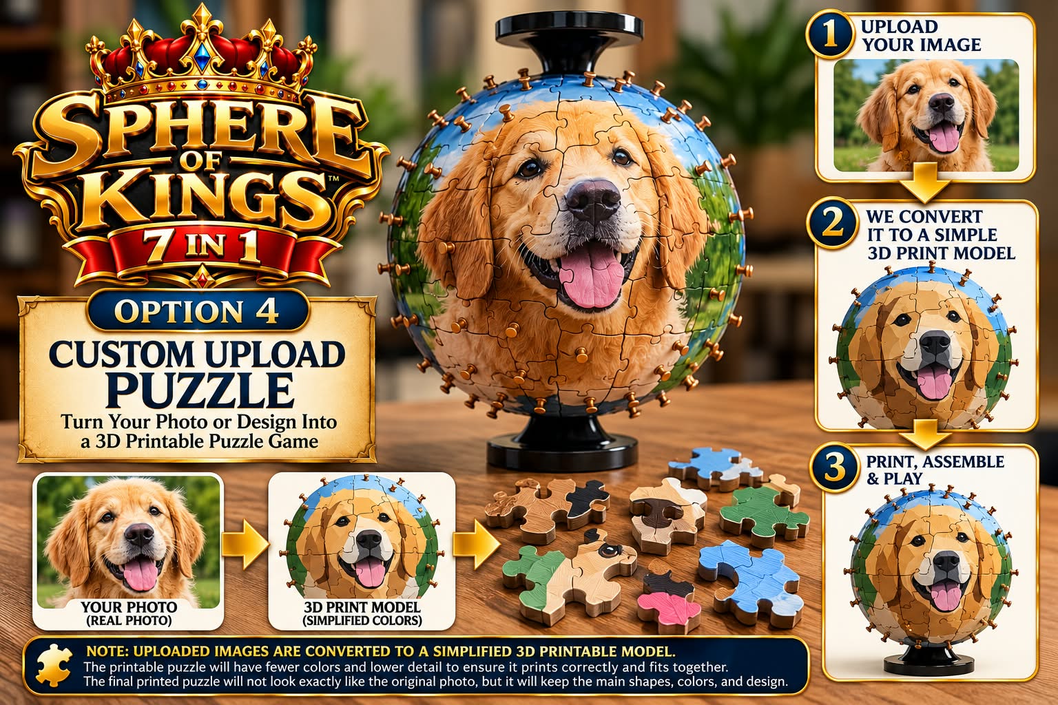 Complete 7-in-1 Sphere of Kings game set